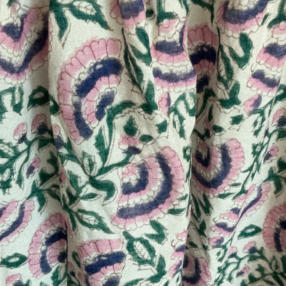 Floral Pink and Blue Maxi Skirt that can also be worn as a dress - Picture 4 of 13